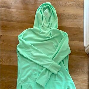 Light green fleece hoodie